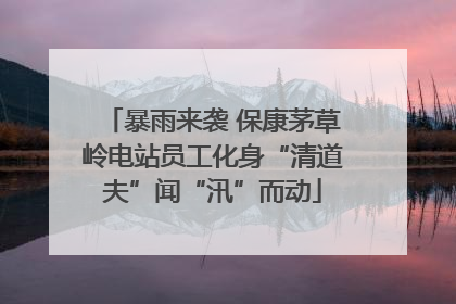 暴雨来袭 保康茅草岭电站员工化身“清道夫”闻“汛”而动