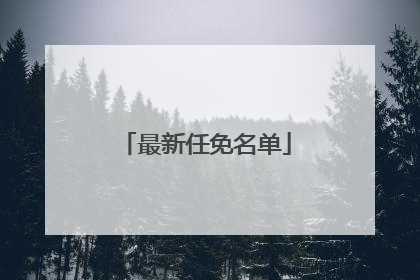 最新任免名单