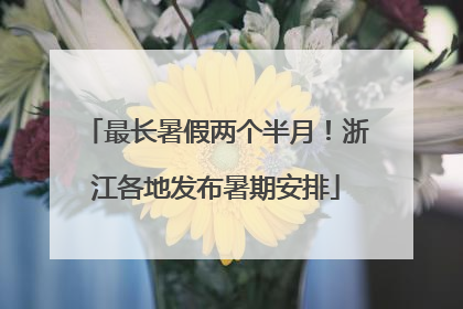 最长暑假两个半月！浙江各地发布暑期安排