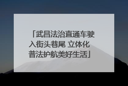 武昌法治直通车驶入街头巷尾 立体化普法护航美好生活
