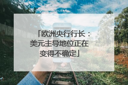 欧洲央行行长：美元主导地位正在变得不确定