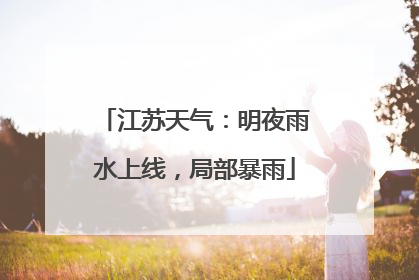 江苏天气：明夜雨水上线，局部暴雨