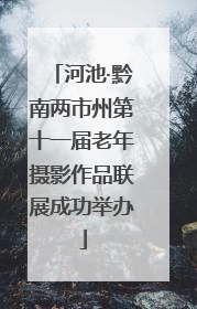 河池·黔南两市州第十一届老年摄影作品联展成功举办
