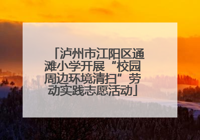泸州市江阳区通滩小学开展“校园周边环境清扫”劳动实践志愿活动