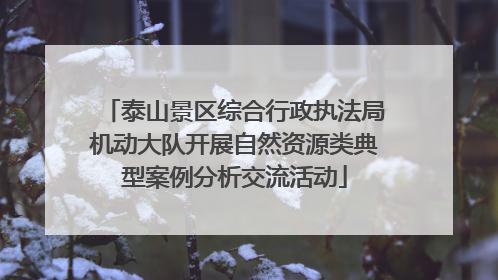 泰山景区综合行政执法局机动大队开展自然资源类典型案例分析交流活动