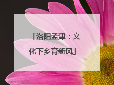 洛阳孟津：文化下乡育新风