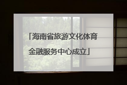 海南省旅游文化体育金融服务中心成立