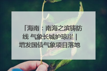 海南：南海之滨铸防线 气象长城护琼崖｜增发国债气象项目落地见效系列报道