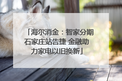 海尔消金：智家分期石家庄站告捷 金融助力家电以旧换新