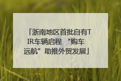 浙南地区首批自有TIR车辆启程 “购车远航”助推外贸发展