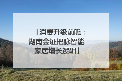 消费升级前瞻：湖南金证把脉智能家居增长逻辑