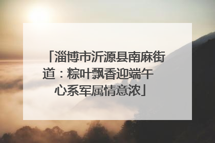淄博市沂源县南麻街道：粽叶飘香迎端午 心系军属情意浓
