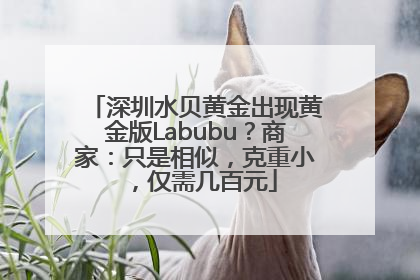 深圳水贝黄金出现黄金版Labubu？商家：只是相似，克重小，仅需几百元