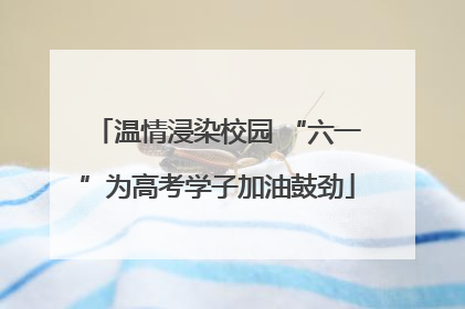 温情浸染校园 “六一”为高考学子加油鼓劲