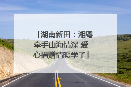 湖南新田：湘粤牵手山海情深 爱心捐赠情暖学子