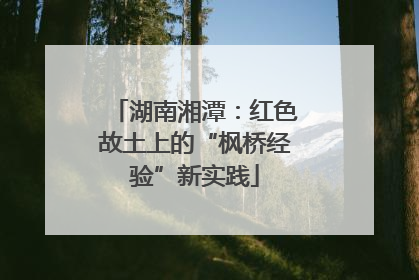 湖南湘潭：红色故土上的“枫桥经验”新实践