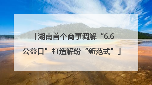 湖南首个商事调解“6.6 公益日”打造解纷“新范式”