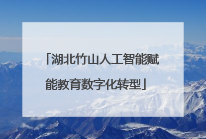 湖北竹山人工智能赋能教育数字化转型