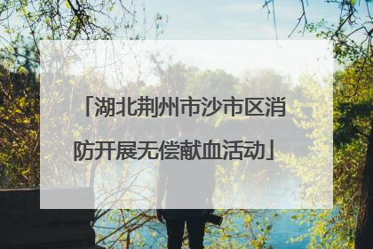 湖北荆州市沙市区消防开展无偿献血活动
