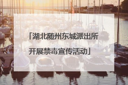 湖北随州东城派出所开展禁毒宣传活动