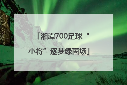 湘潭700足球“小将”逐梦绿茵场