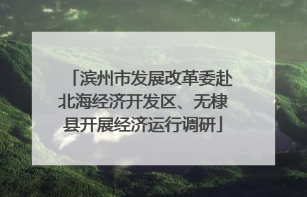 滨州市发展改革委赴北海经济开发区、无棣县开展经济运行调研