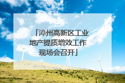 漳州高新区工业地产提质增效工作现场会召开