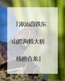 漳汕高铁东山跨海特大桥栈桥合龙