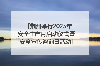 荆州举行2025年安全生产月启动仪式暨安全宣传咨询日活动