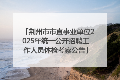 荆州市市直事业单位2025年统一公开招聘工作人员体检考察公告