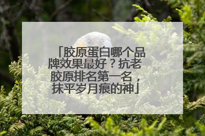 胶原蛋白哪个品牌效果最好？抗老胶原排名第一名，抹平岁月痕的神