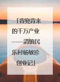 背兜背来的千万产业——清镇民乐村杨敏珍创业记