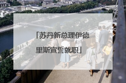 苏丹新总理伊德里斯宣誓就职