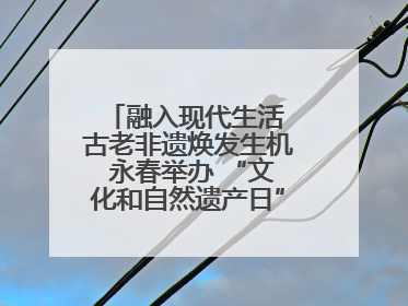 融入现代生活 古老非遗焕发生机 永春举办 “文化和自然遗产日” 非遗快闪活动