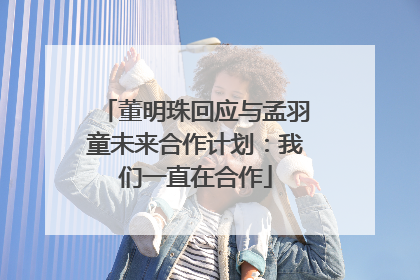 董明珠回应与孟羽童未来合作计划：我们一直在合作