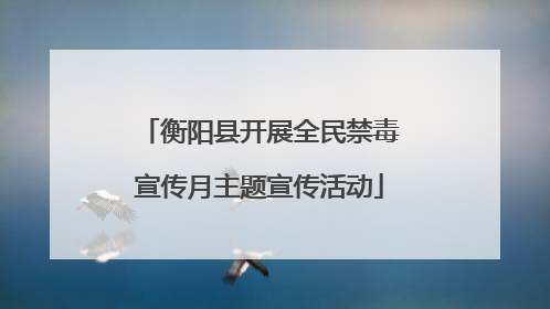 衡阳县开展全民禁毒宣传月主题宣传活动