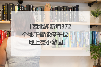 西北湖新增372个地下智能停车位，地上变小游园