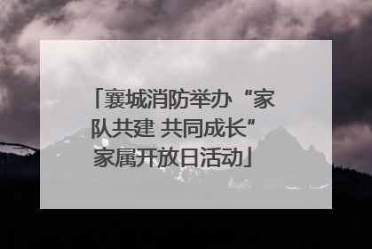 襄城消防举办“家队共建 共同成长”家属开放日活动