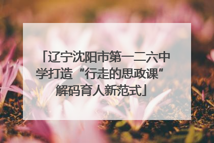 辽宁沈阳市第一二六中学打造“行走的思政课” 解码育人新范式
