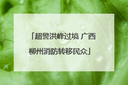 超警洪峰过境 广西柳州消防转移民众