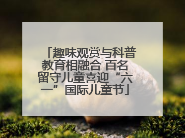 趣味观赏与科普教育相融合 百名留守儿童喜迎“六一”国际儿童节