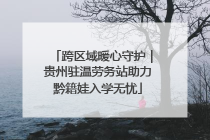 跨区域暖心守护｜贵州驻温劳务站助力黔籍娃入学无忧