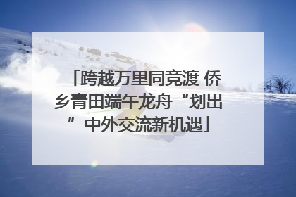 跨越万里同竞渡 侨乡青田端午龙舟“划出”中外交流新机遇