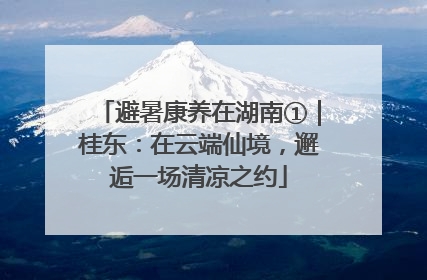 避暑康养在湖南①｜桂东：在云端仙境，邂逅一场清凉之约