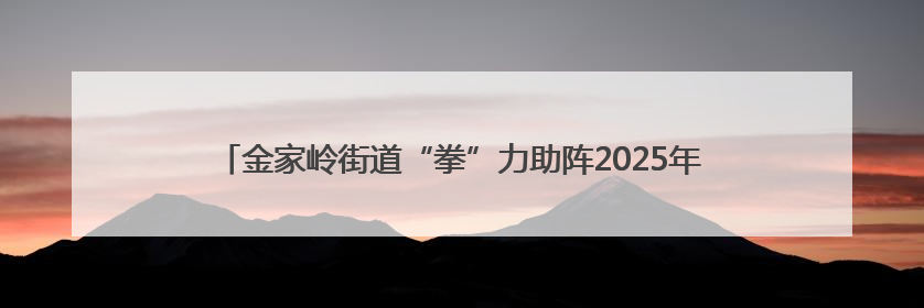 金家岭街道“拳”力助阵2025年全国老年人太极拳健身展示大联动