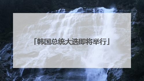 韩国总统大选即将举行