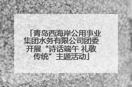 青岛西海岸公用事业集团水务有限公司团委开展“诗话端午 礼敬传统”主题活动
