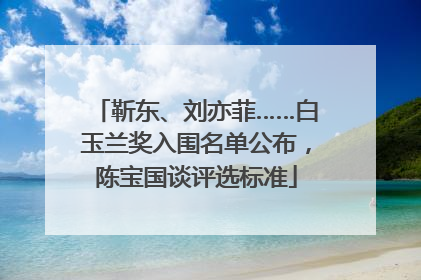 靳东、刘亦菲……白玉兰奖入围名单公布，陈宝国谈评选标准