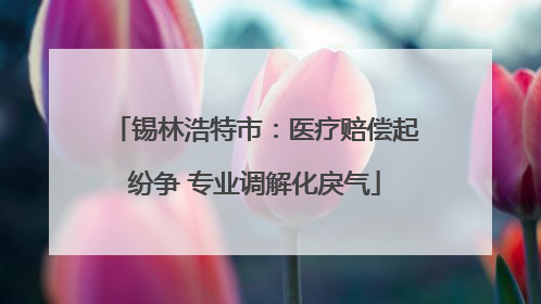 锡林浩特市：医疗赔偿起纷争 专业调解化戾气