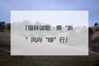 锡林郭勒：乘“新”风向“绿”行